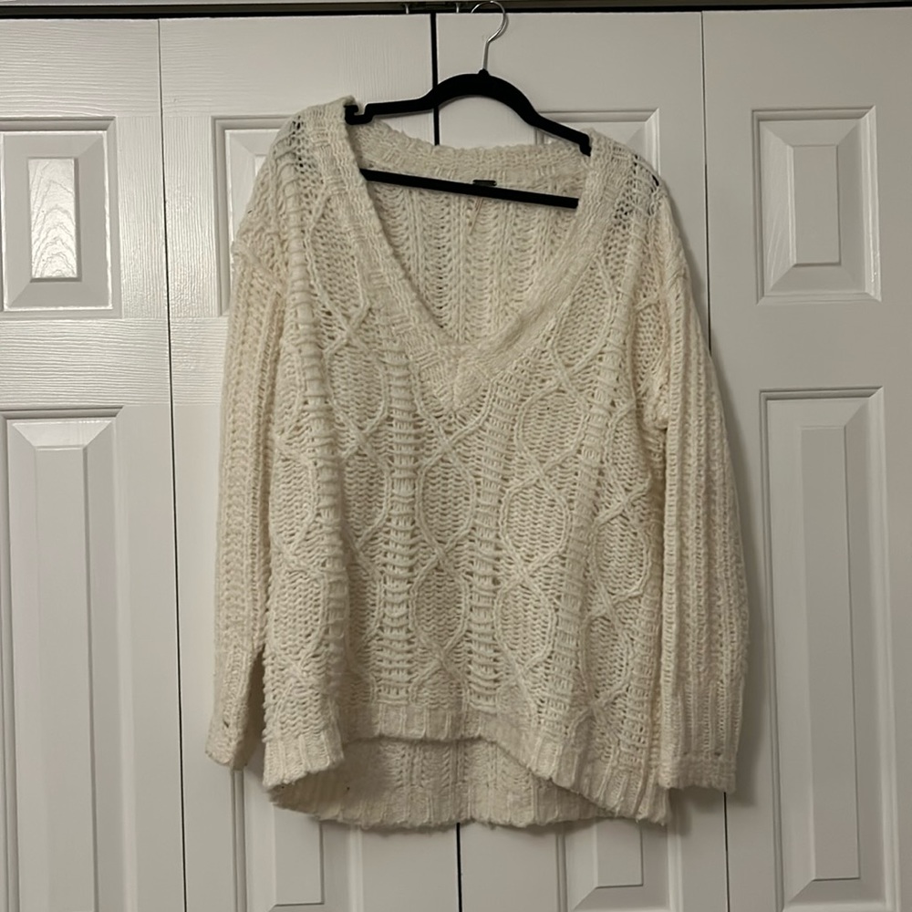 Beautiful long cozy white sweater. Worn once!